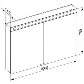 Зеркальный шкаф для ванны Keuco Royal E-One 44303171301 100 см